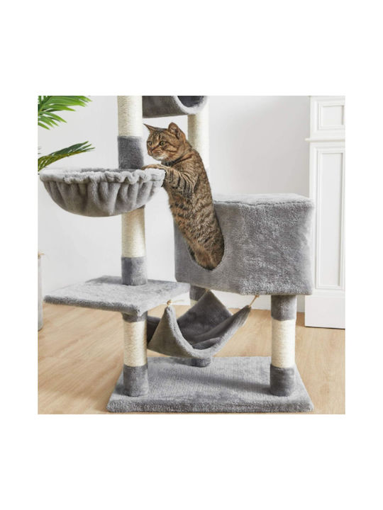 Animal Stâlp pentru zgâriat pisici Copaci pentru pisici Gri 5 niveluri 60x40x160cm