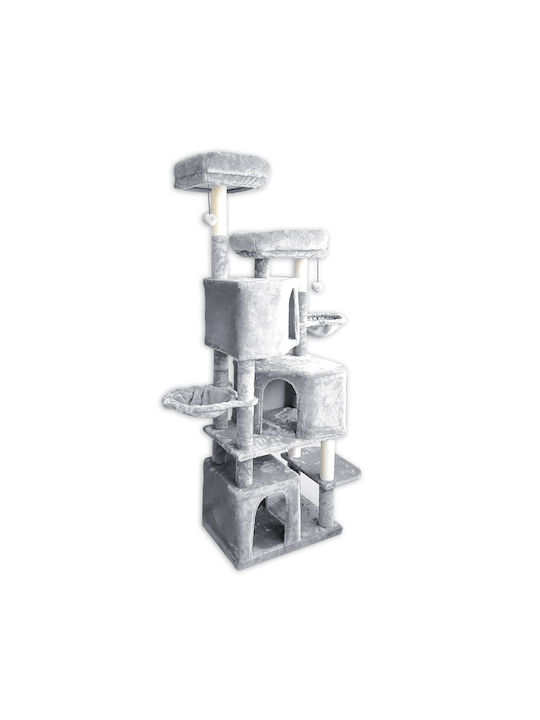 Animal Scratching Post Cat Trees Gray 5 levels 56x40x165cm