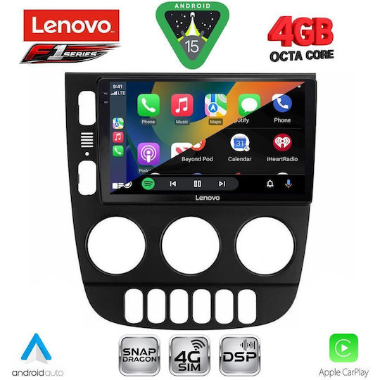 Lenovo Ηχοσύστημα Αυτοκινήτου για Mercedes-Benz ML 2002-2005 (Bluetooth/USB/WiFi/GPS/Apple-Carplay/Android-Auto) με Οθόνη Αφής 9"
