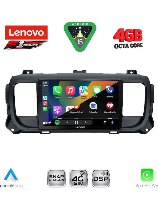 Lenovo Автомобилна Аудио Система за Toyota Proace 2017+ Bluetooth USB Вграден Wi-Fi GPS Apple CarPlay Android Auto с Touch Screen 9"