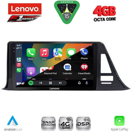Lenovo Ηχοσύστημα Αυτοκινήτου για Toyota C-HR 2017-2023 (Bluetooth/USB/WiFi/GPS/Apple-Carplay/Android-Auto) με Οθόνη Αφής 9"