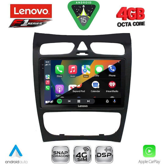 Lenovo Car Audio System for Mercedes-Benz CLK Class 2000-2004 (Bluetooth/USB/WiFi/GPS/Apple CarPlay/Android Auto) with 9" Touch Screen