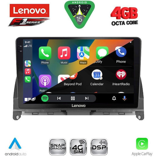 Lenovo Car Audio System for Mercedes-Benz C Class 2007-2011 (Bluetooth/USB/WiFi/GPS/Apple CarPlay/Android Auto) with 9" Touch Screen