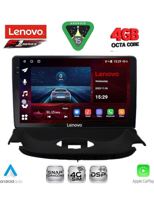 Lenovo Car Audio System for Peugeot 206 1998-2006 Bluetooth USB WiFi GPS Apple CarPlay Android Auto with 9" Touch Screen