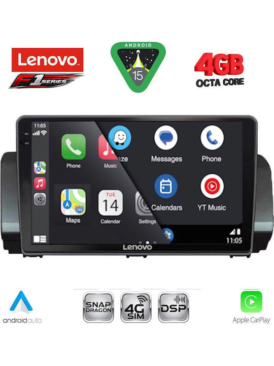 Lenovo Car Audio System for Dacia Logan / Sandero / Jogger 2020 (Bluetooth/USB/WiFi/GPS/Apple CarPlay/Android Auto) with 9" Touch Screen