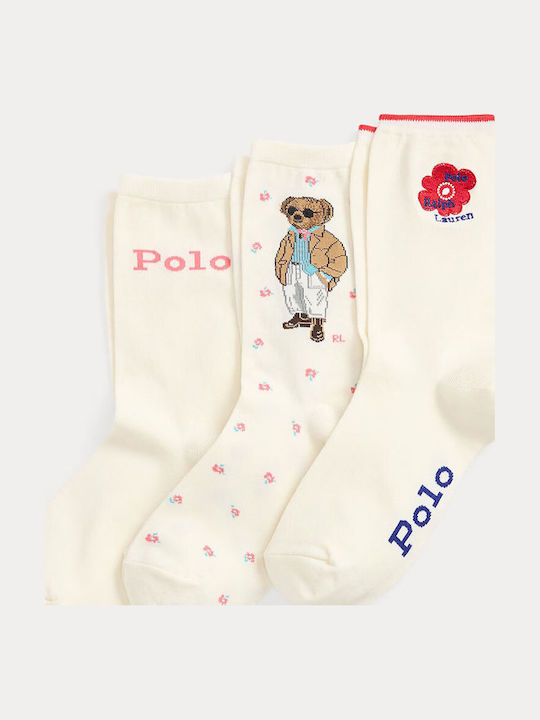 Ralph Lauren Women's Multicolour Patterned Socks 3 Pack