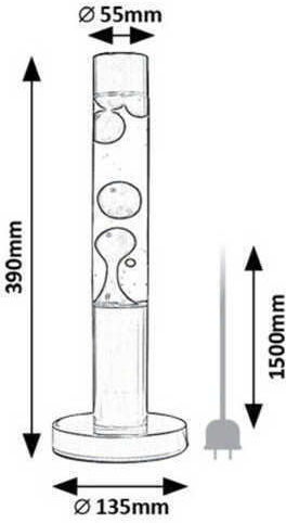 Rabalux Διακοσμητικό Φωτιστικό LED Lava Lamp 39x39εκ.