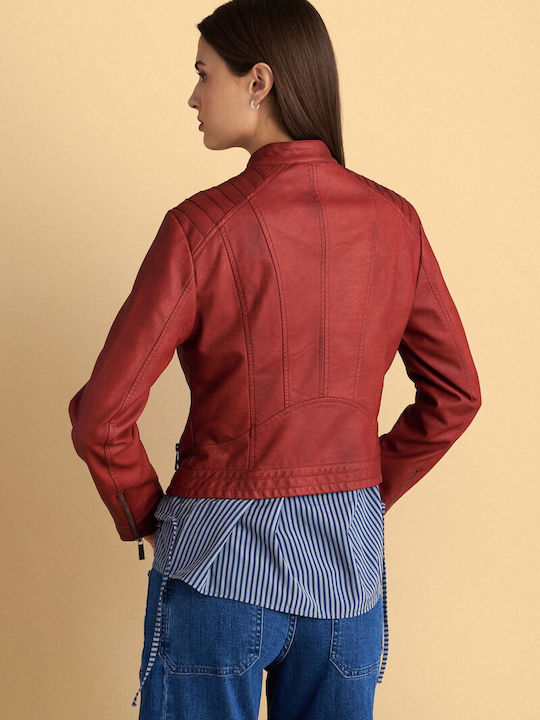 Γυναικείο Biker Jacket Κόκκινο