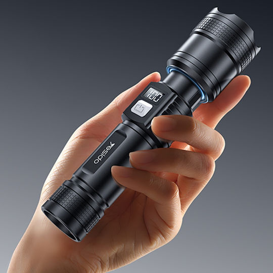 Yesido Rechargeable LED Flashlight with Maximum Brightness 190lm