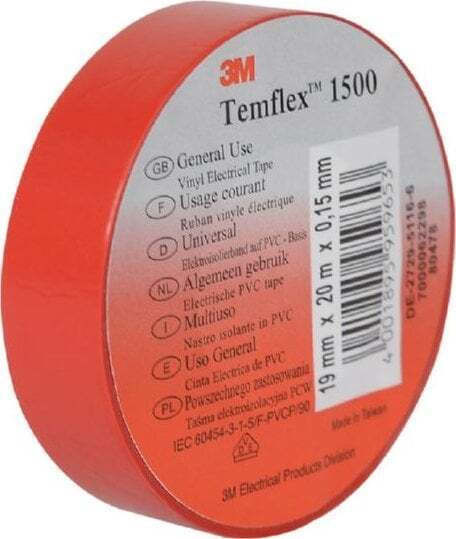 3M Μονωτική Ταινία 19mm x 20m Κόκκινη