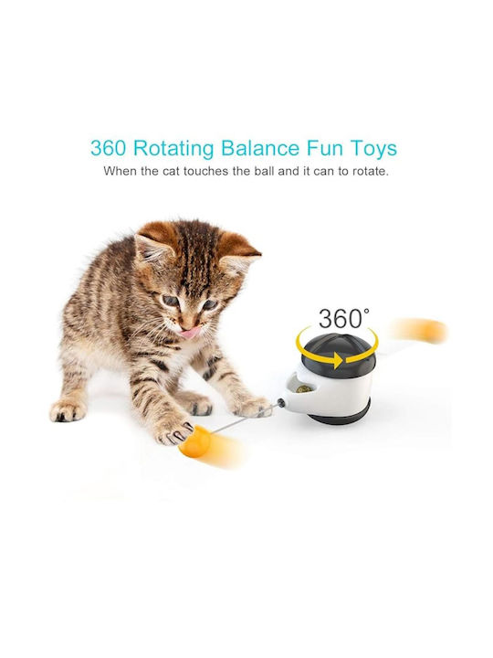 Rotating 360° Automatic Cat Toy Yellow with Catnip