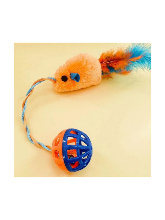 Cat Toy Mouse & Ball Size 30x4.5cm