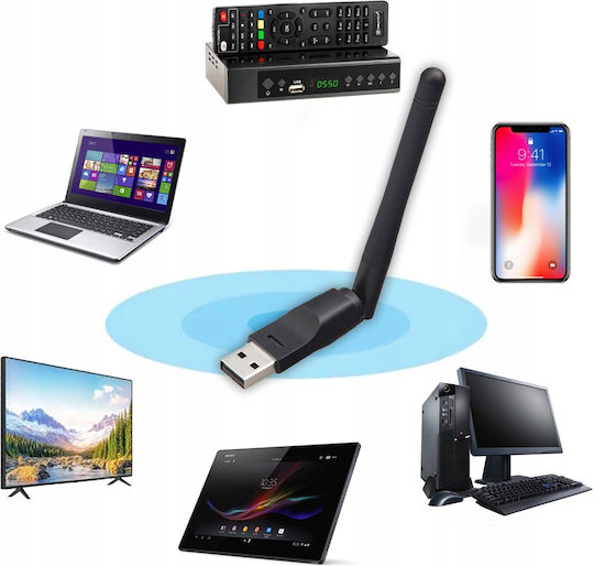 Network Card Usb Wifi Adapter Wi-fi Antenna Dvb-t2 Hevc Tuner Decoder Zenwire Wd-1516