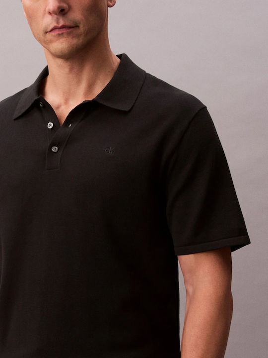 Short Sleeve Polo Black Shirt