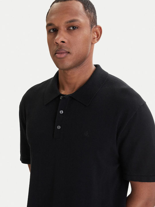 Short Sleeve Polo Black Shirt
