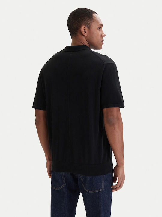 Short Sleeve Polo Black Shirt