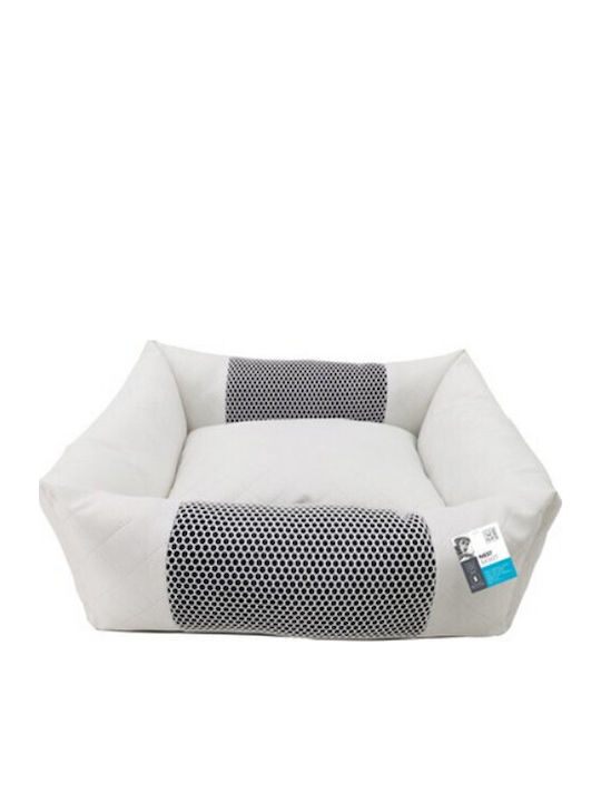 M-Pets Nest Καναπές Σκύλου Λευκό / Μπλε 62x53εκ.