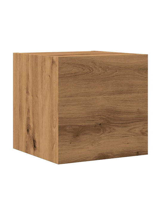 Wall Living Room Cabinet made of Particle Board Oak 30.5x30x30cm