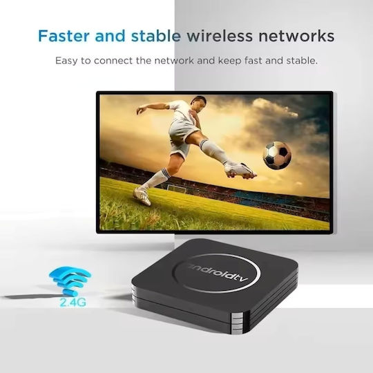Decodor TV Digital Suport 4K Conexiune Ethernet Rapidă 100m Telecomandă Negru