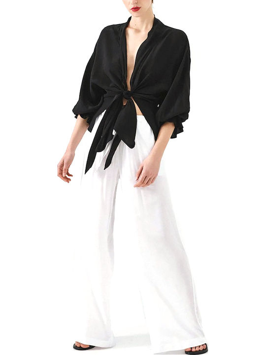 Long Women's Kimono Black