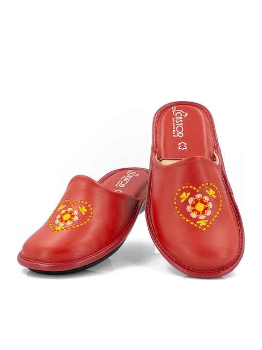 Anatomic Leather Women's Slippers Red
