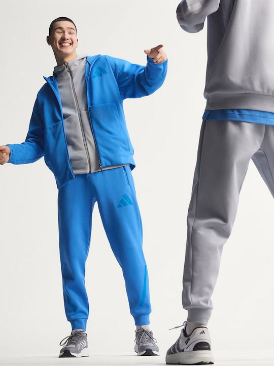 Herren-Sweatpants Fußball Jogginghose Blau