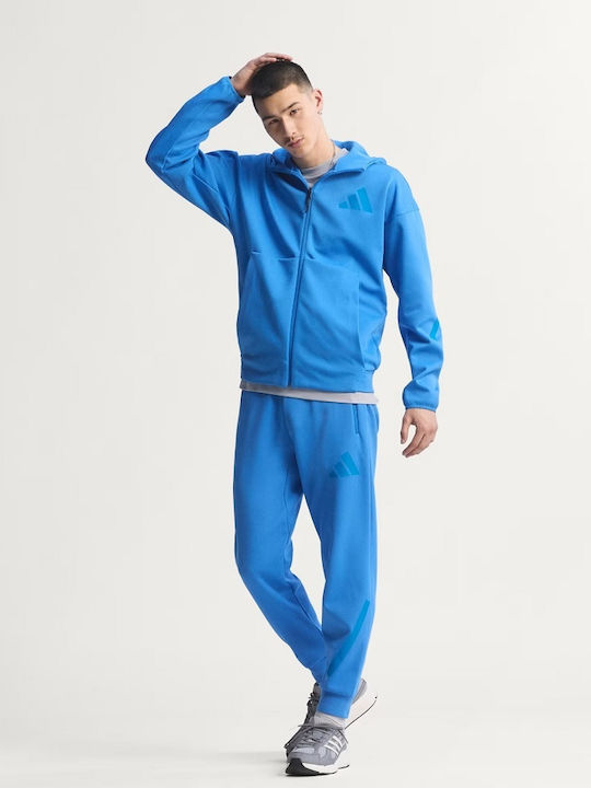 Herren-Sweatpants Fußball Jogginghose Blau