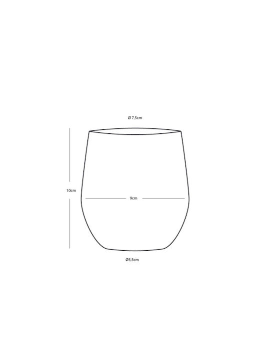 Marine Business Set Water / White Wine Glasses Made of Plastic in Blue Color 6 Pieces