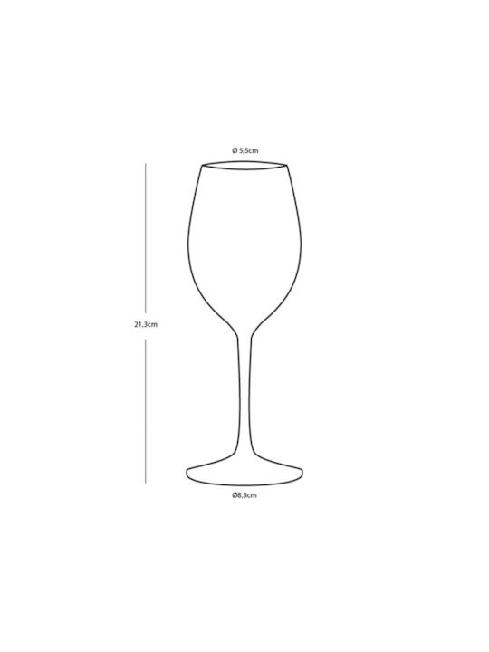 Marine Business Set Glasses for White Wine from Plastic in Blue Color 6 Pieces