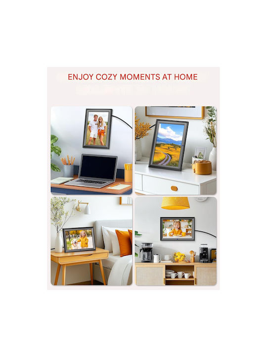 Ramă Foto Digitală 10.1 Inch Ips 1280 X 800 Fără Wifi Telecomandă Suportă Usb 128 Gb Card Sd Rotire Automată Foto Muzică Player Video