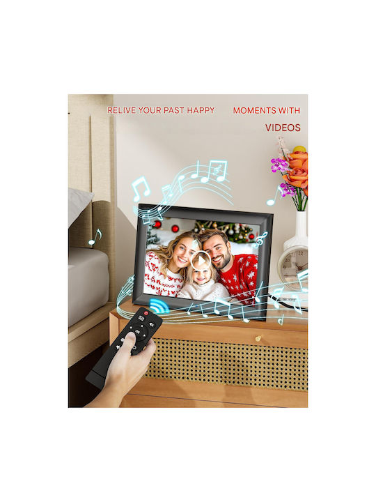 Ramă Foto Digitală 10.1 Inch Ips 1280 X 800 Fără Wifi Telecomandă Suportă Usb 128 Gb Card Sd Rotire Automată Foto Muzică Player Video