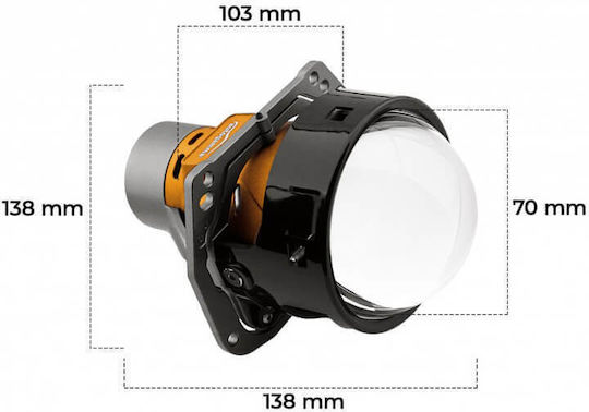 Projector Headlights Bi-led Retrofit 3.0" Afs Max 60w 70w 2 Pieces Universal Carner Light Parts