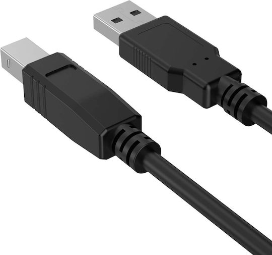 Force Power Cablu Usb-b La Usb-a 2.0 Pentru Imprimantă 3m Negru