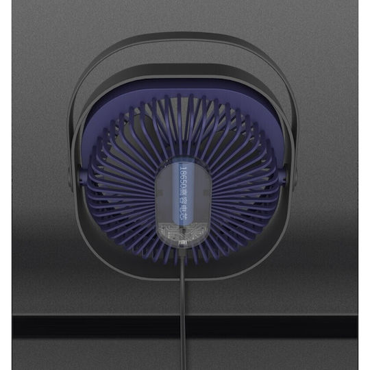 Ventilator Mini Usb De Birou Alista Home Rotire 360 Grade 3 Viteze 1500 Ma 13.5 X 12.8 Albastru