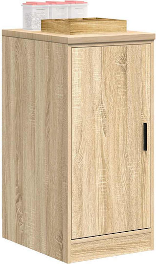 Living Room Display Cabinet Made of Solid Wood Natural 40x51x85cm