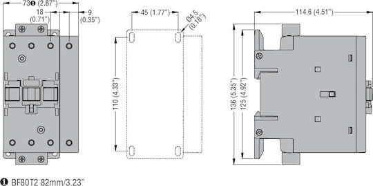 Lovato Electric Τετραπολικός Διακόπτης Ράγας 230V 115A