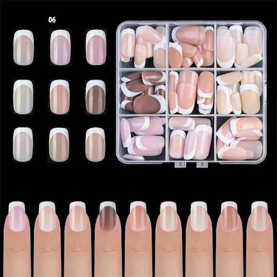 False Nail Tips French in Pink Colour 135 Pieces WDMC06