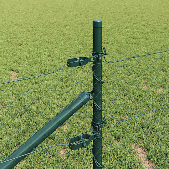 vidaXL Wire Fencing Set Green 0.5x25m