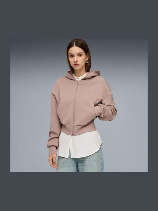 PUMA Beige Hooded Cardigan