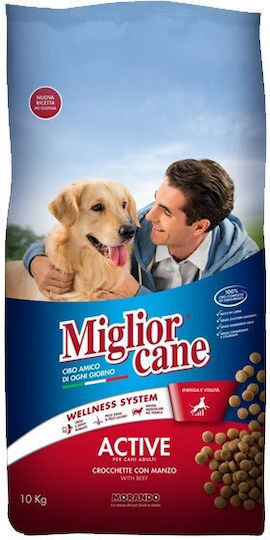 Morando Miglior Cane Active 10kg Hrană Uscată pentru Câini Adulţi cu Carne de vită