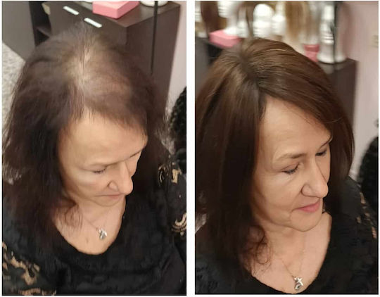 Extension with Human Hair in Dark Chestnut Colour 40.64cm
