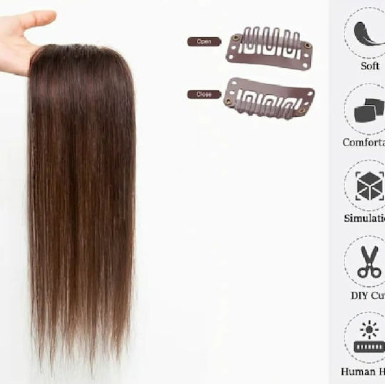 Extension with Human Hair in Dark Chestnut Colour 40.64cm