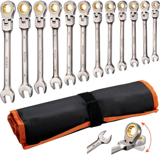Vevor Set German Polygon Ratchet Ring 12 Pieces