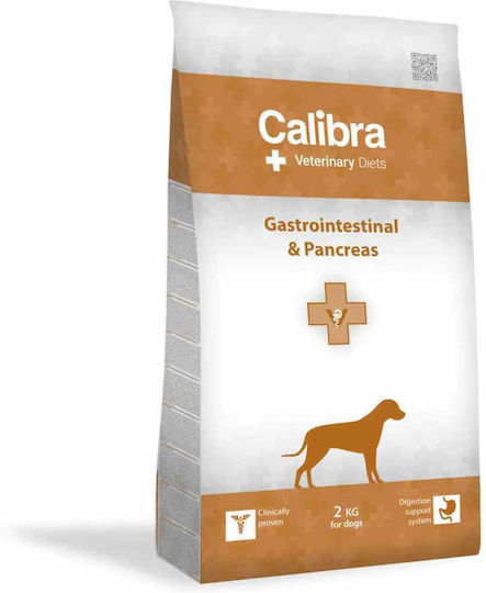 Calibra Vet Dog Gastrointestinal & Pancreas 2kg Dry Food for Dogs Gluten-Free with Rice, Fish and Salmon