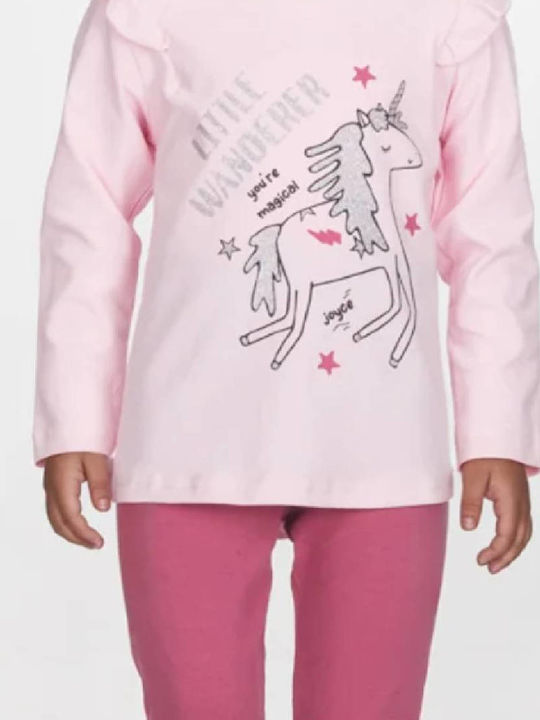 Joyce Kids Set with Leggings Summer 2 Pieces Pink