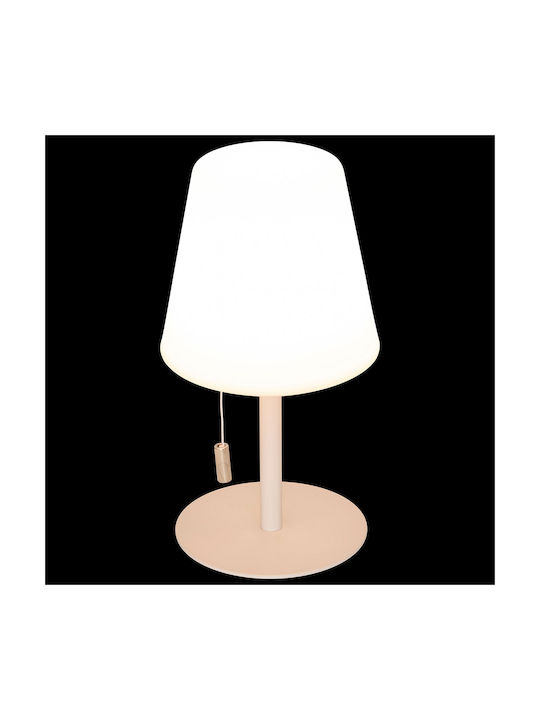 Metal Table Lamp LED with White Shade and Base