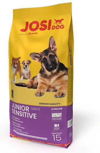 Josera Josidog Junior Sensitive 15kg Dry Food Gluten-Free for Puppies with Meat and Rice
