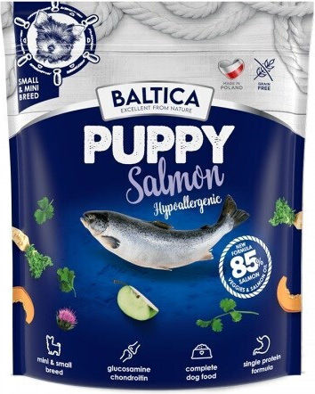 Baltica 1kg Trockenfutter für Welpen kleiner Rassen mit Lachs