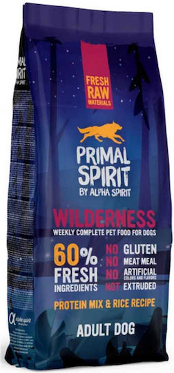Alpha Spirit 12kg Dry Food for Dogs with Meat, Fish, Rice, Pork, Chicken and Pumpkin