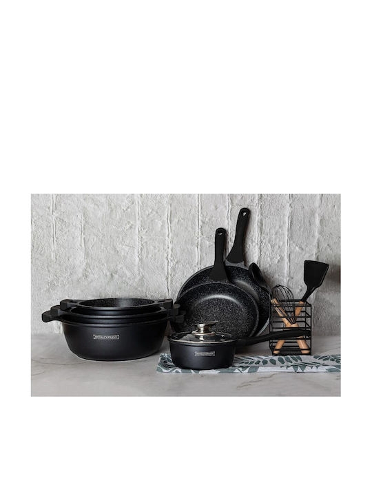 Royalty Line Cookware Set Made of Cast Aluminum with Non-stick Coating 13pcs